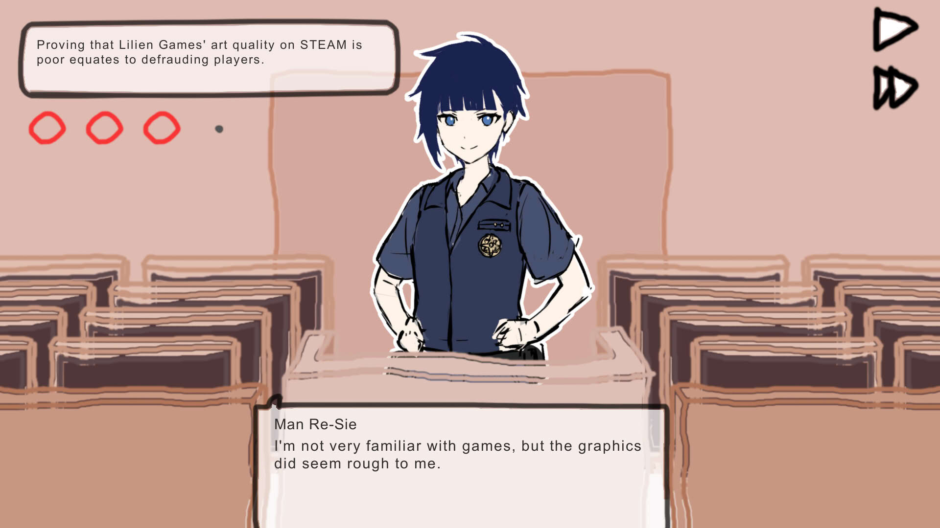 Screenshot for Who is the Defendant: Deliberately Rough