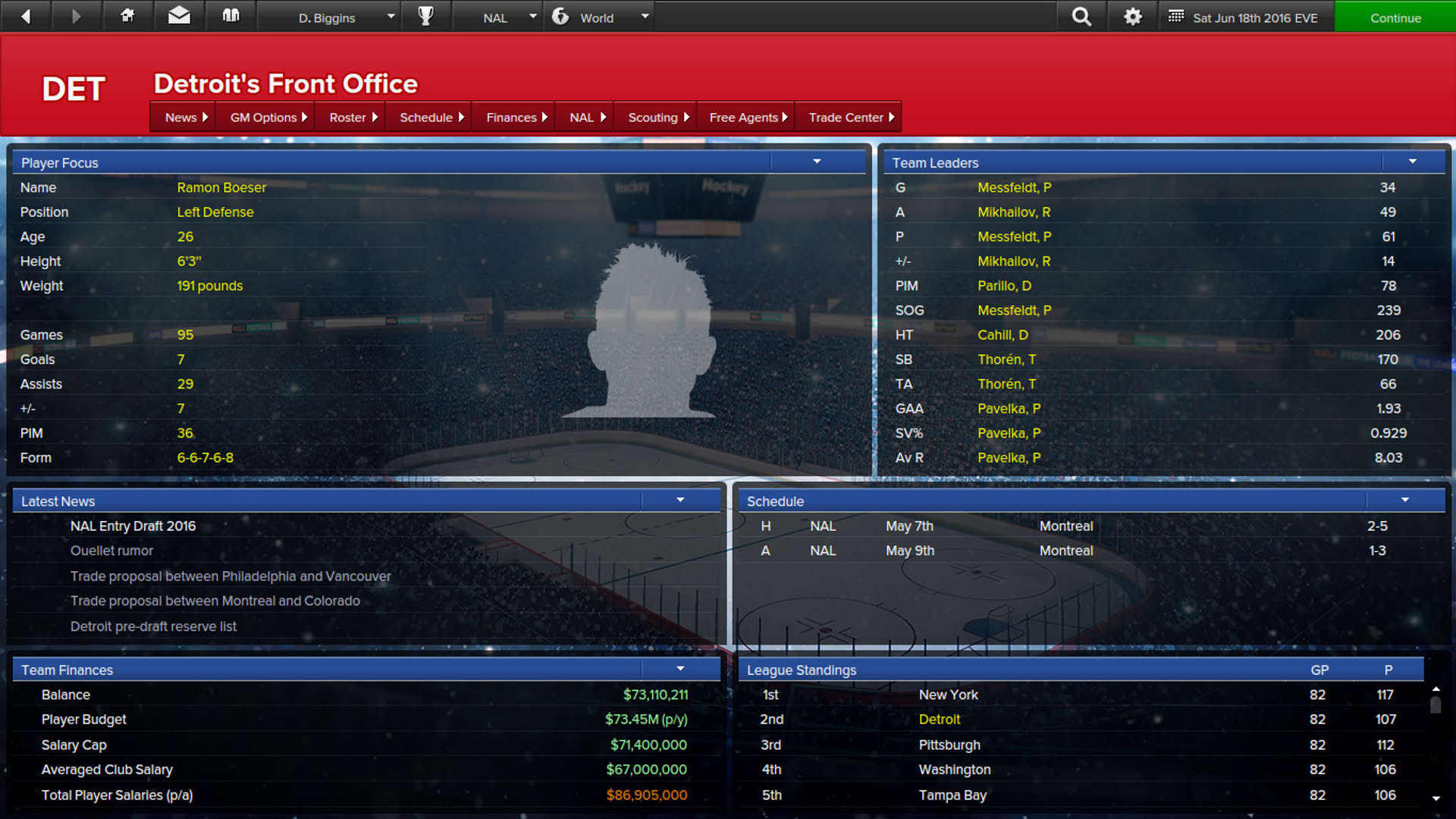 Screenshot for Eastside Hockey Manager