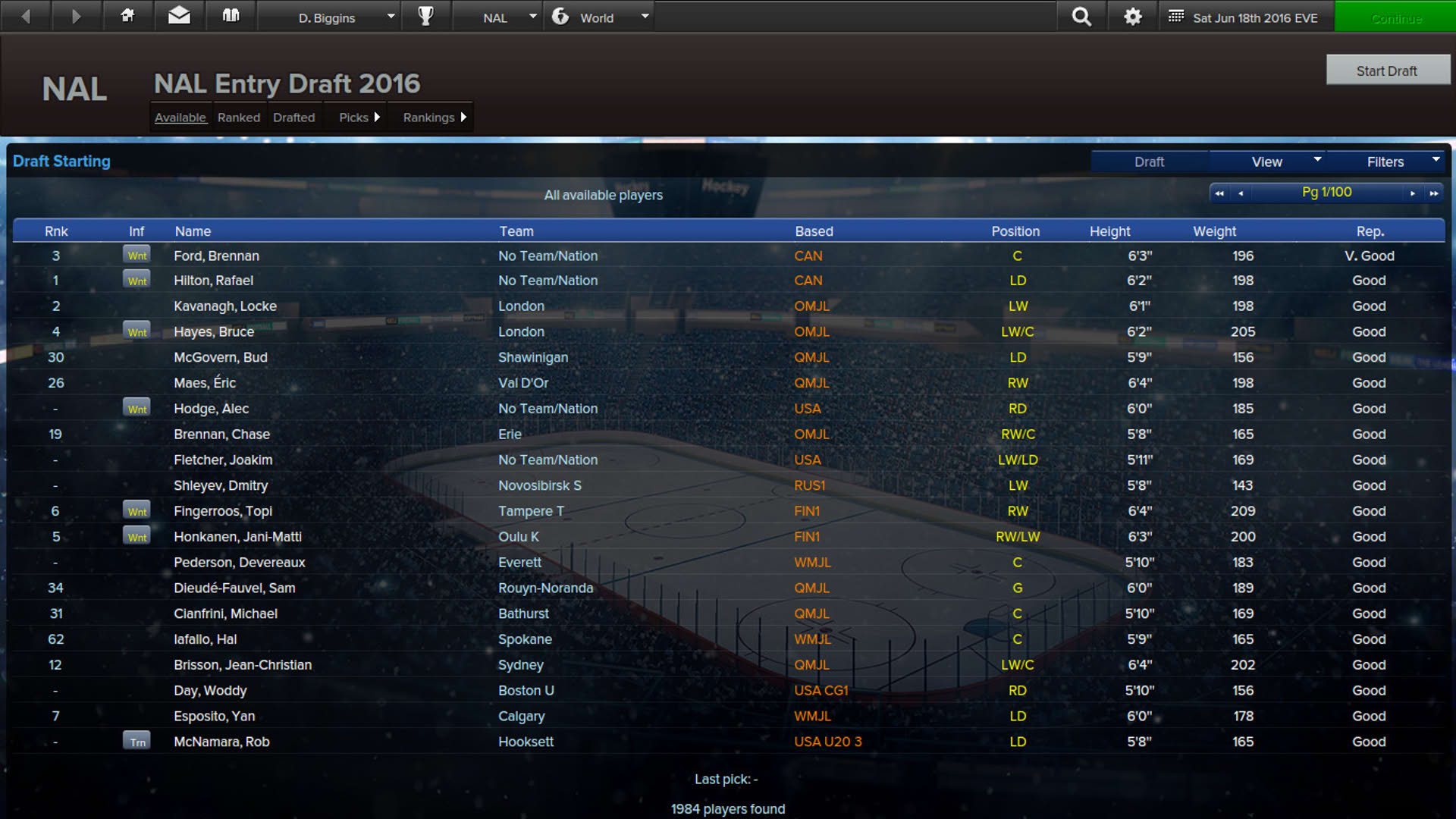 Screenshot for Eastside Hockey Manager