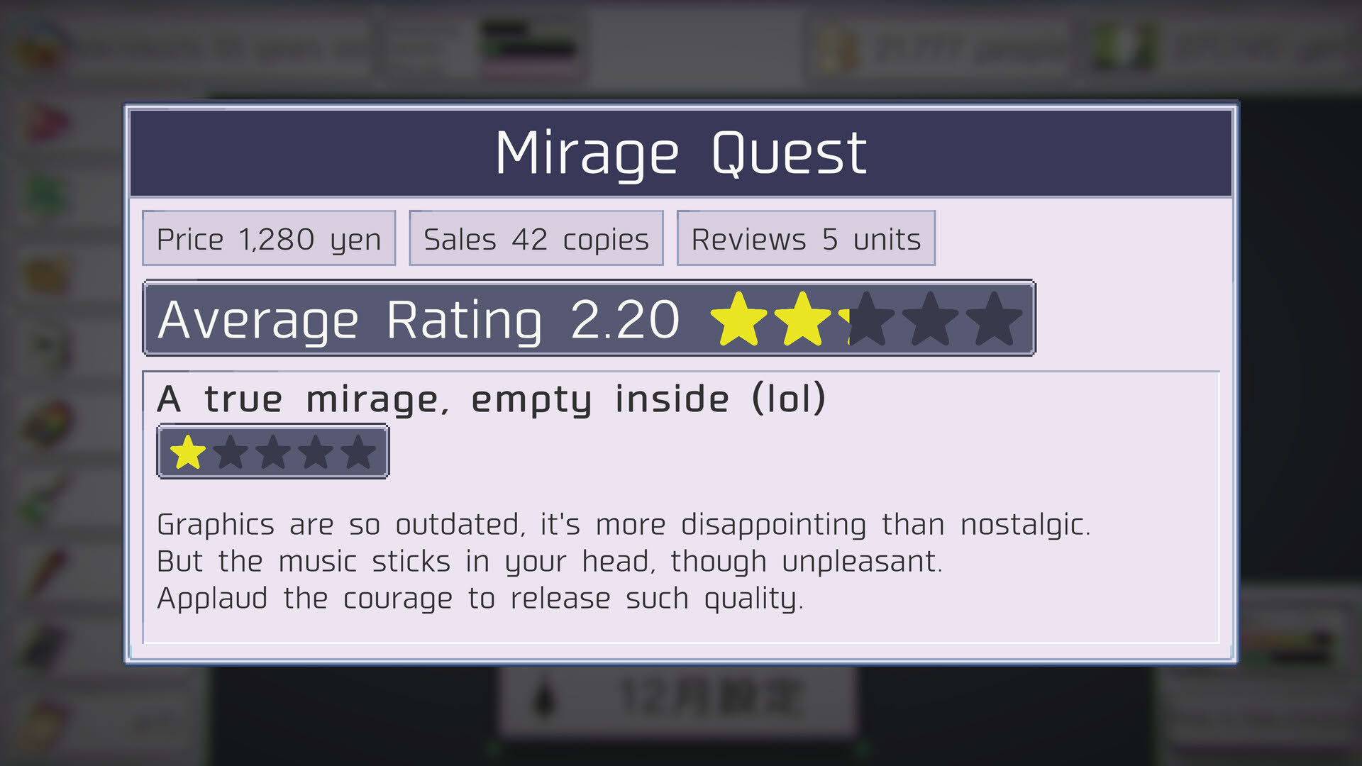 Screenshot for Life of a Lonely Indie Game Developer