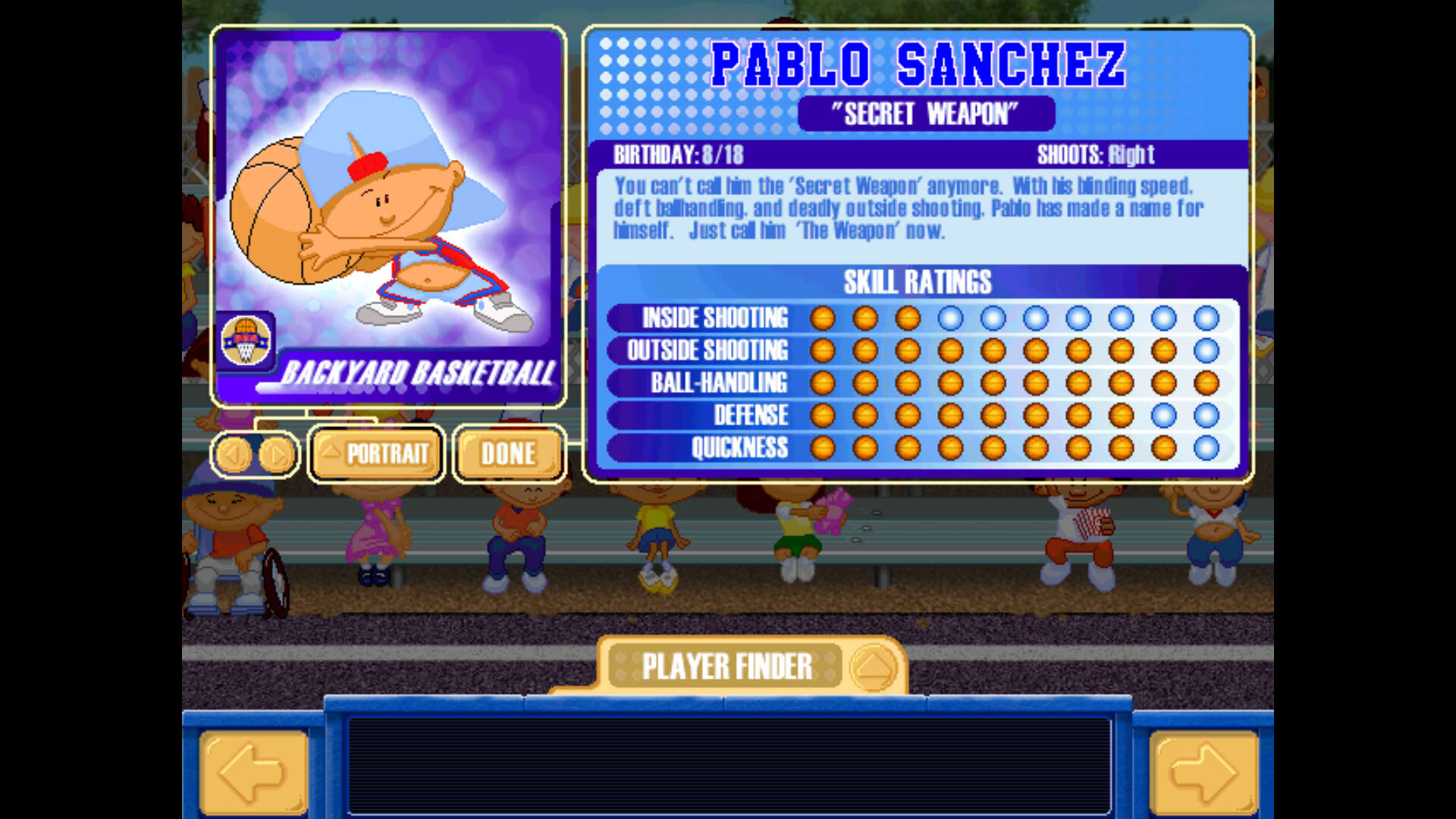 Screenshot for Backyard Basketball ‘01