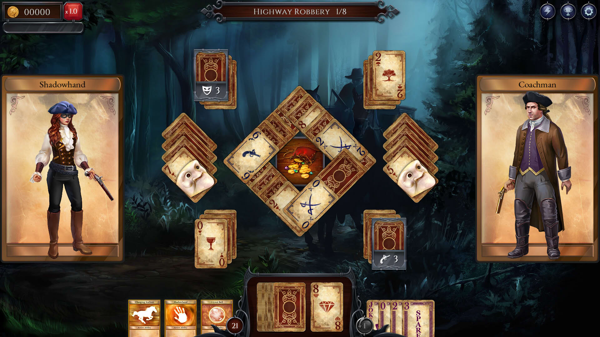 Screenshot for Shadowhand Solitaire