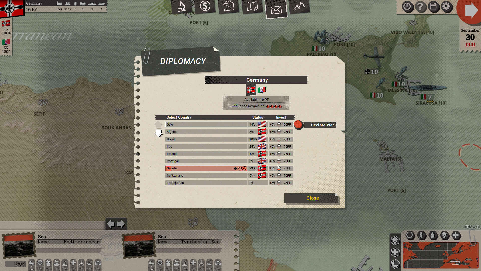 Screenshot for Commander: Europe at War