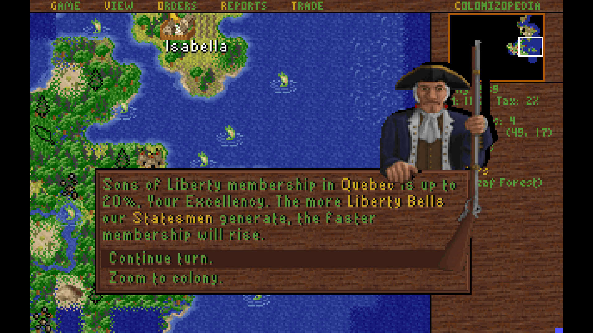 Screenshot for Sid Meier's Colonization