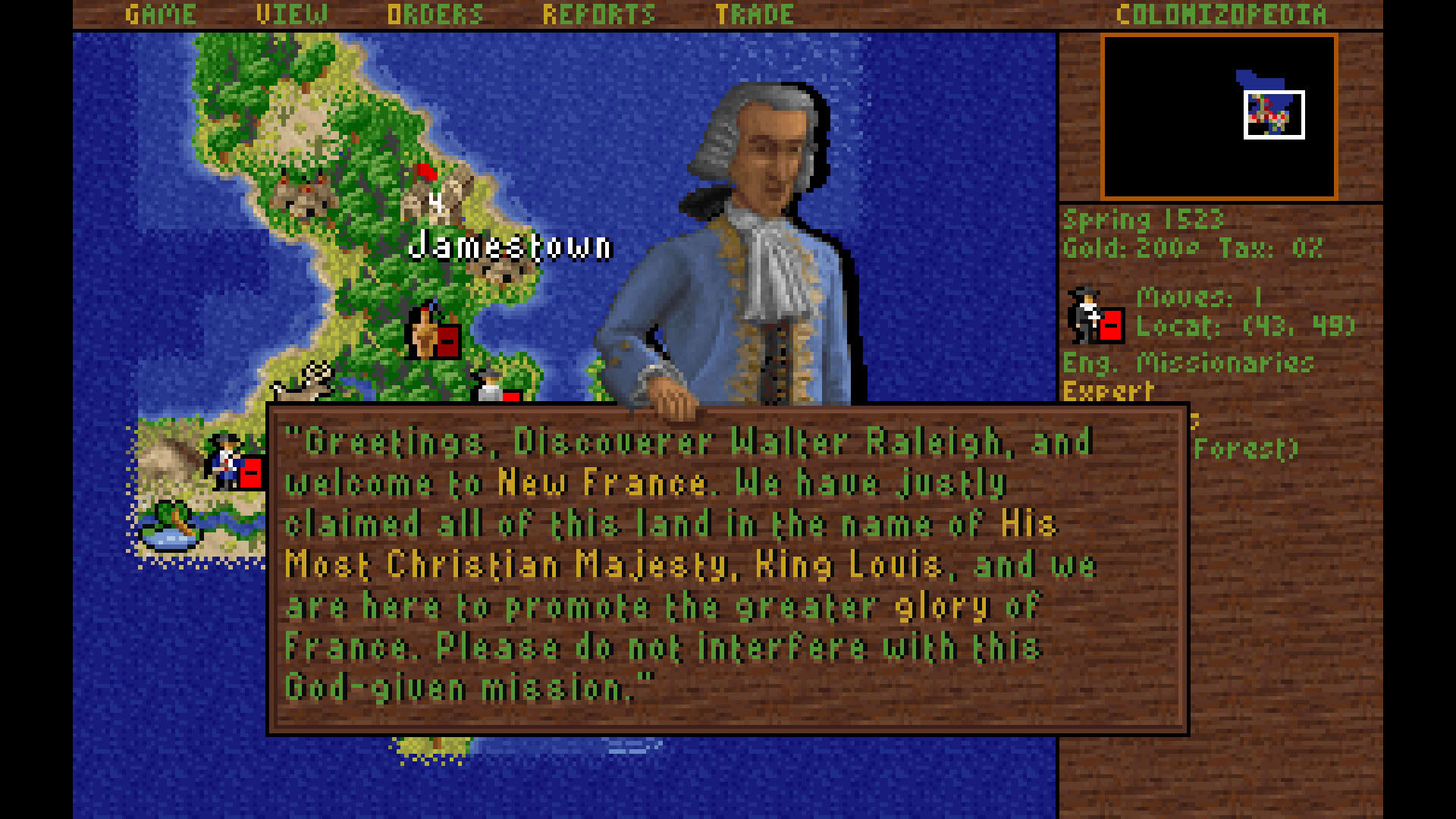 Screenshot for Sid Meier's Colonization