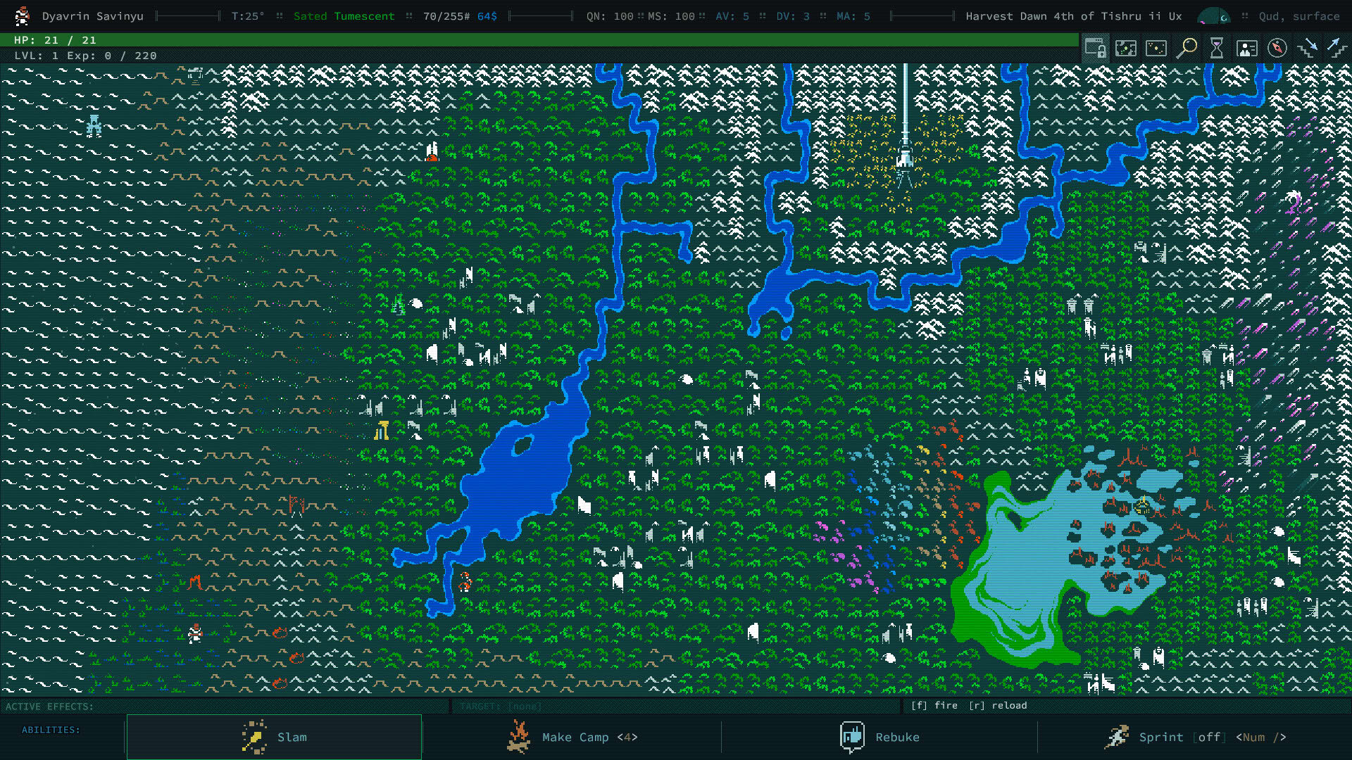 Screenshot for Caves of Qud