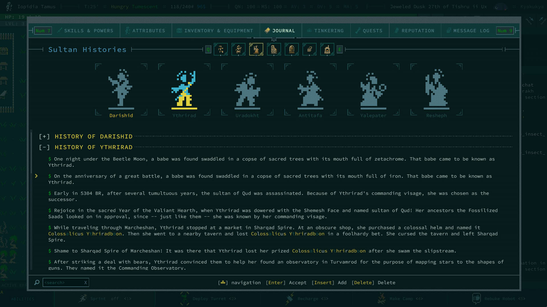 Screenshot for Caves of Qud