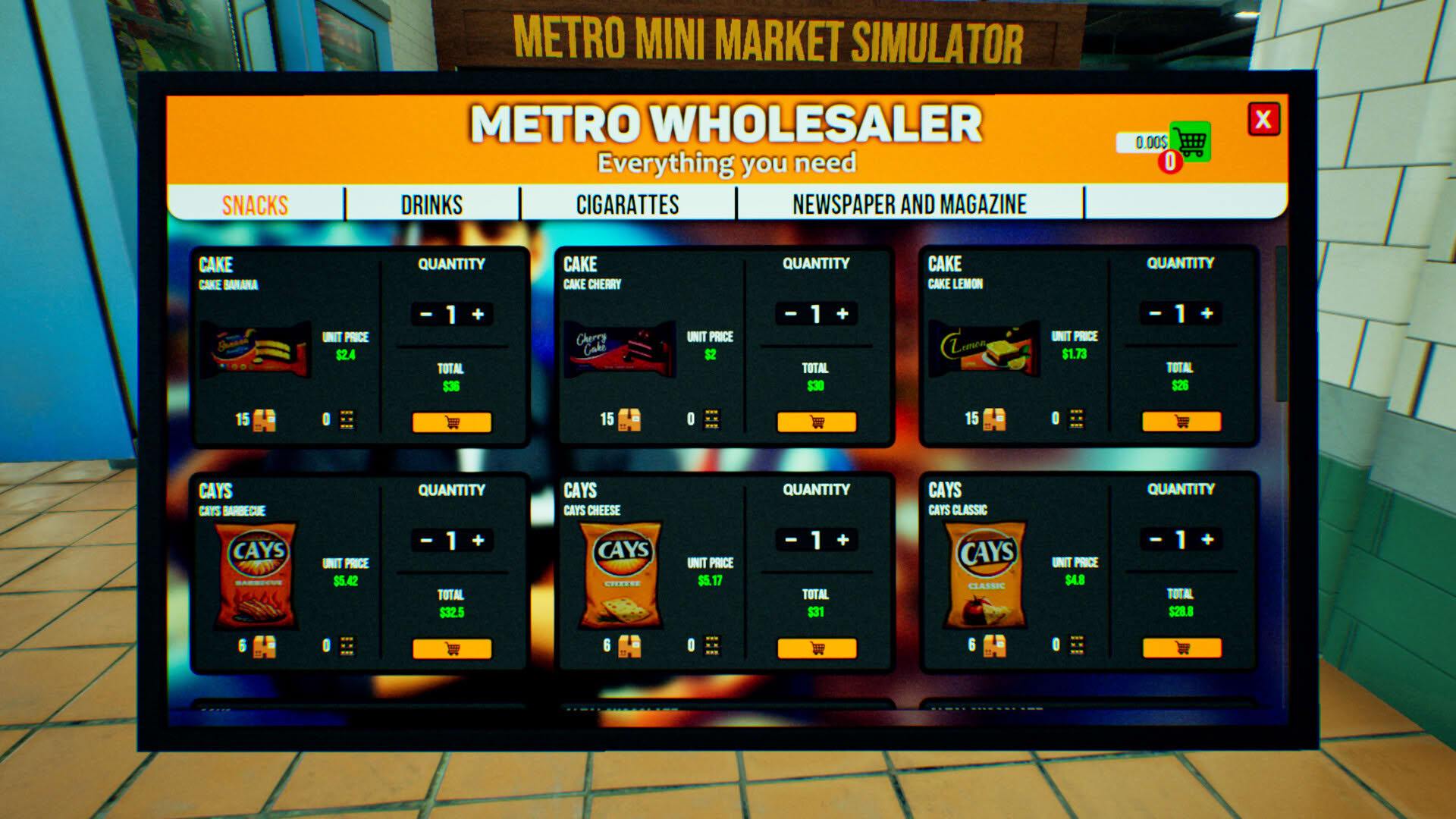 Screenshot for Metro Mini Market Simulator