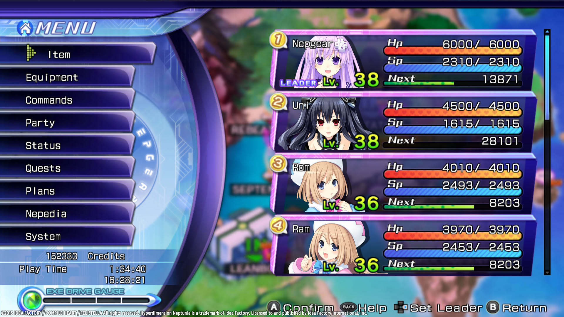 Screenshot for Hyperdimension Neptunia Re;Birth2: Sisters Generation