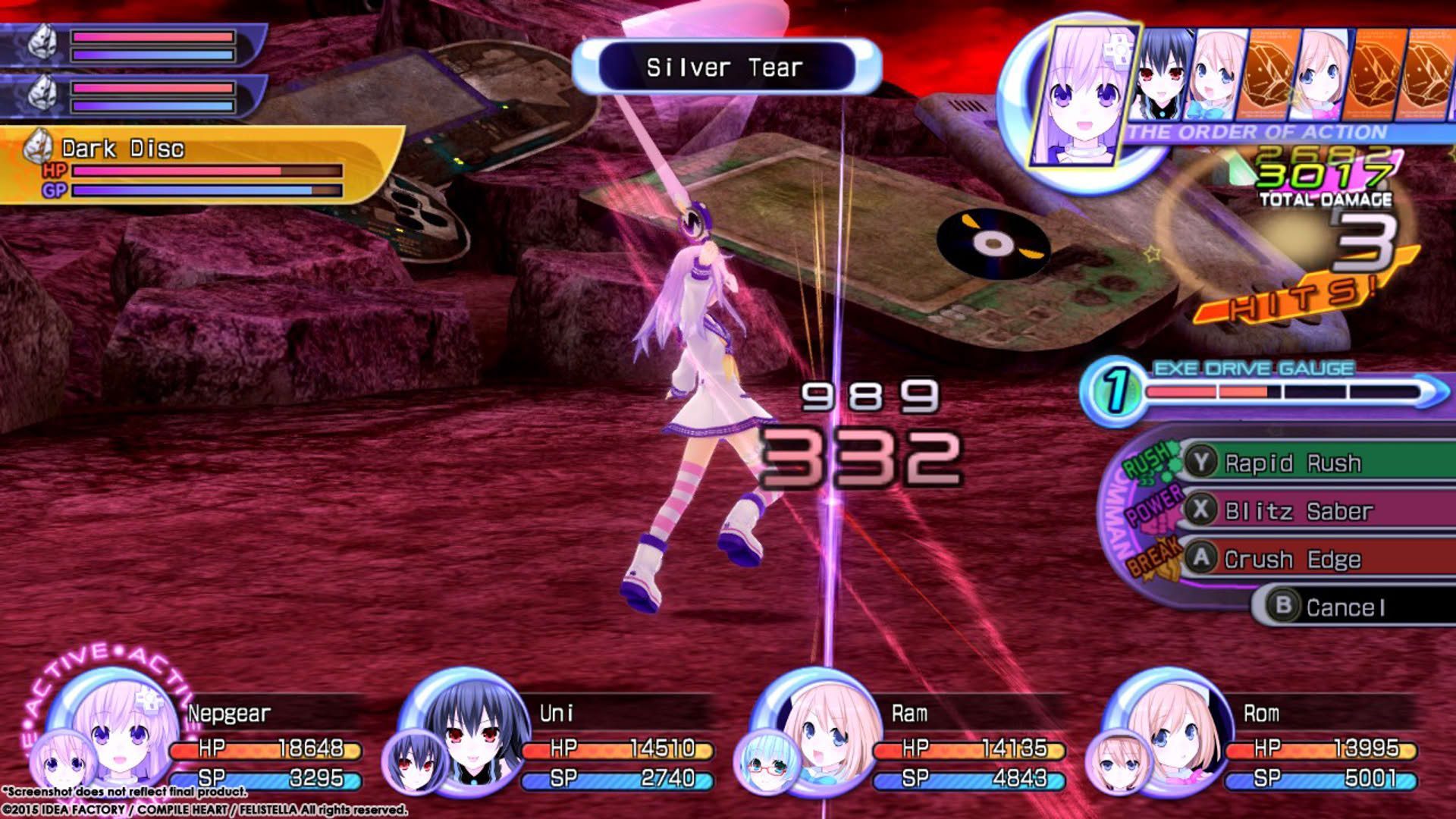 Screenshot for Hyperdimension Neptunia Re;Birth2: Sisters Generation