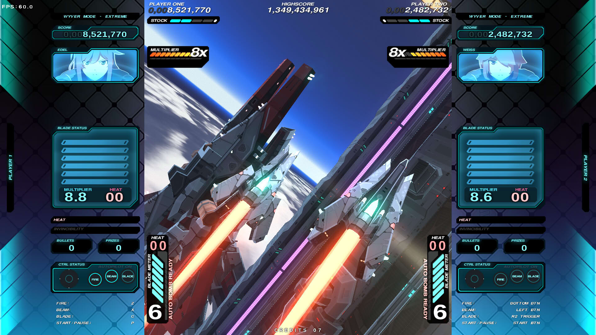 Screenshot for Danmaku Unlimited 4 Wyver Ultra