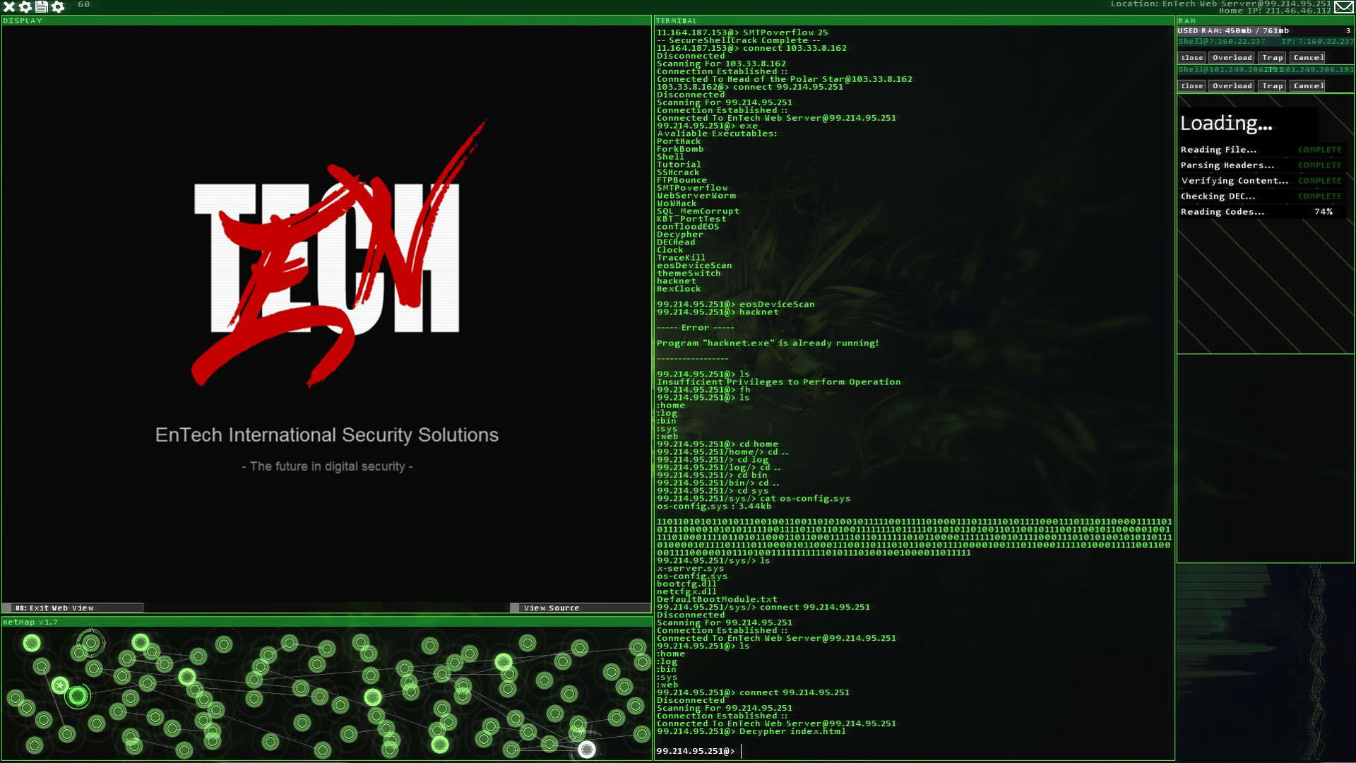 Screenshot for Hacknet