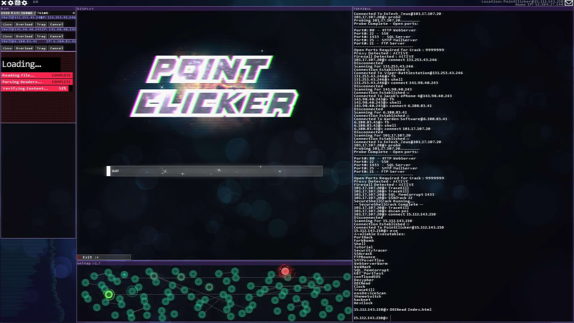 Screenshot for Hacknet