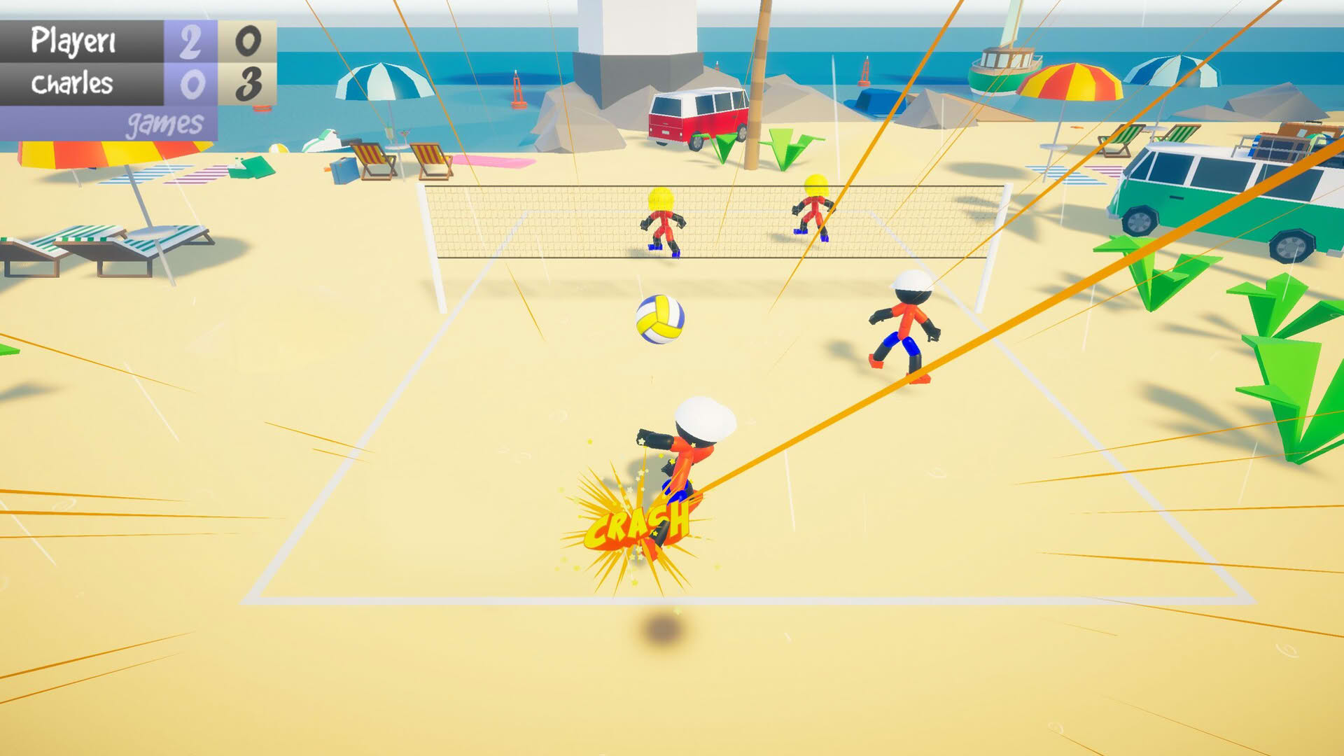 Screenshot for Stickman Beach Volleyball Deluxe