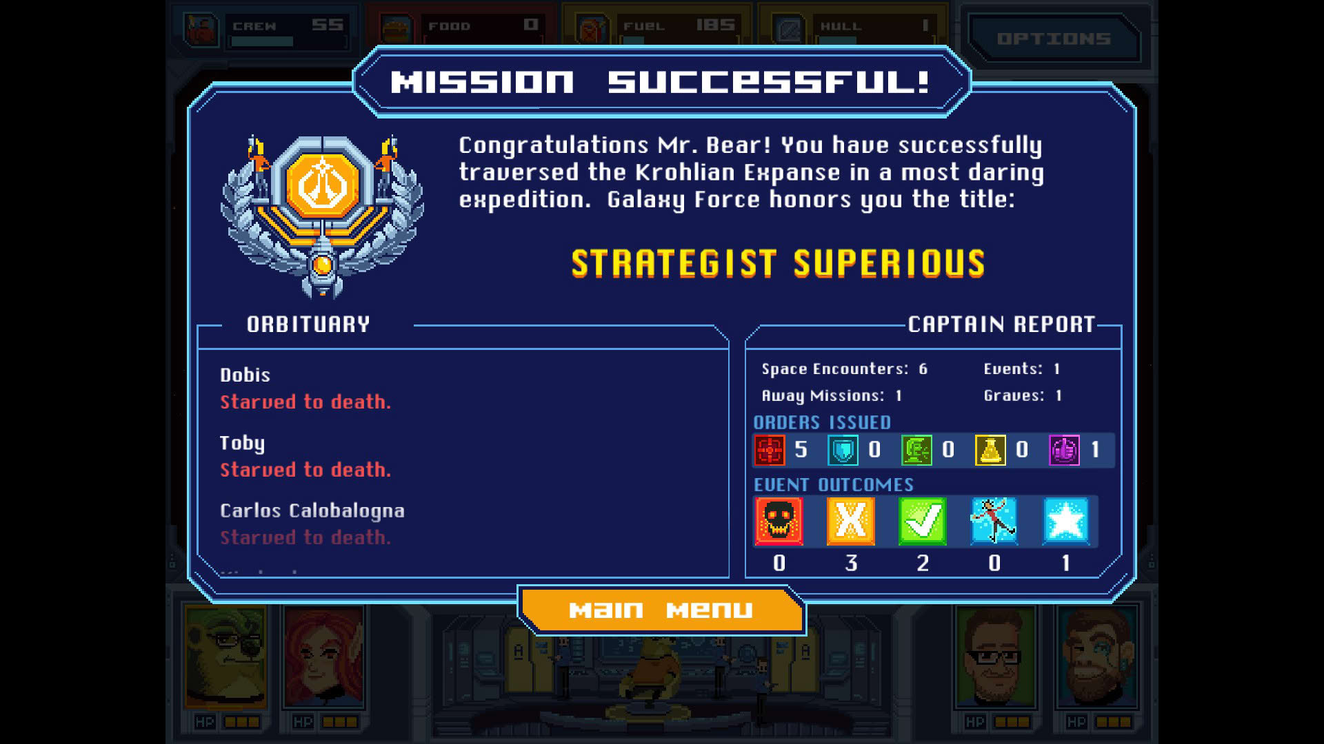 Screenshot for Orion Trail