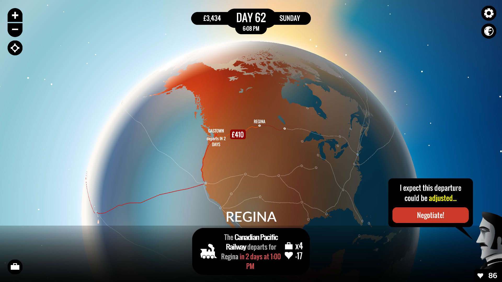 Screenshot for 80 Days