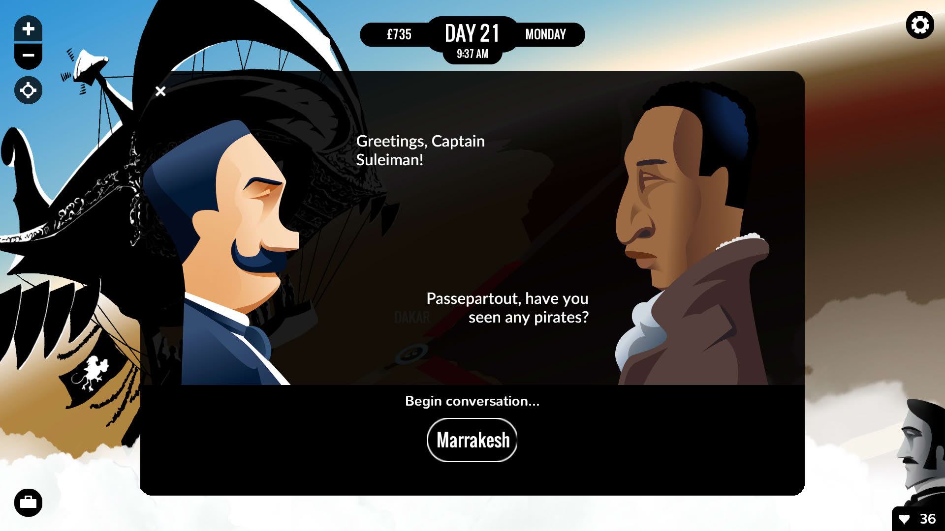 Screenshot for 80 Days