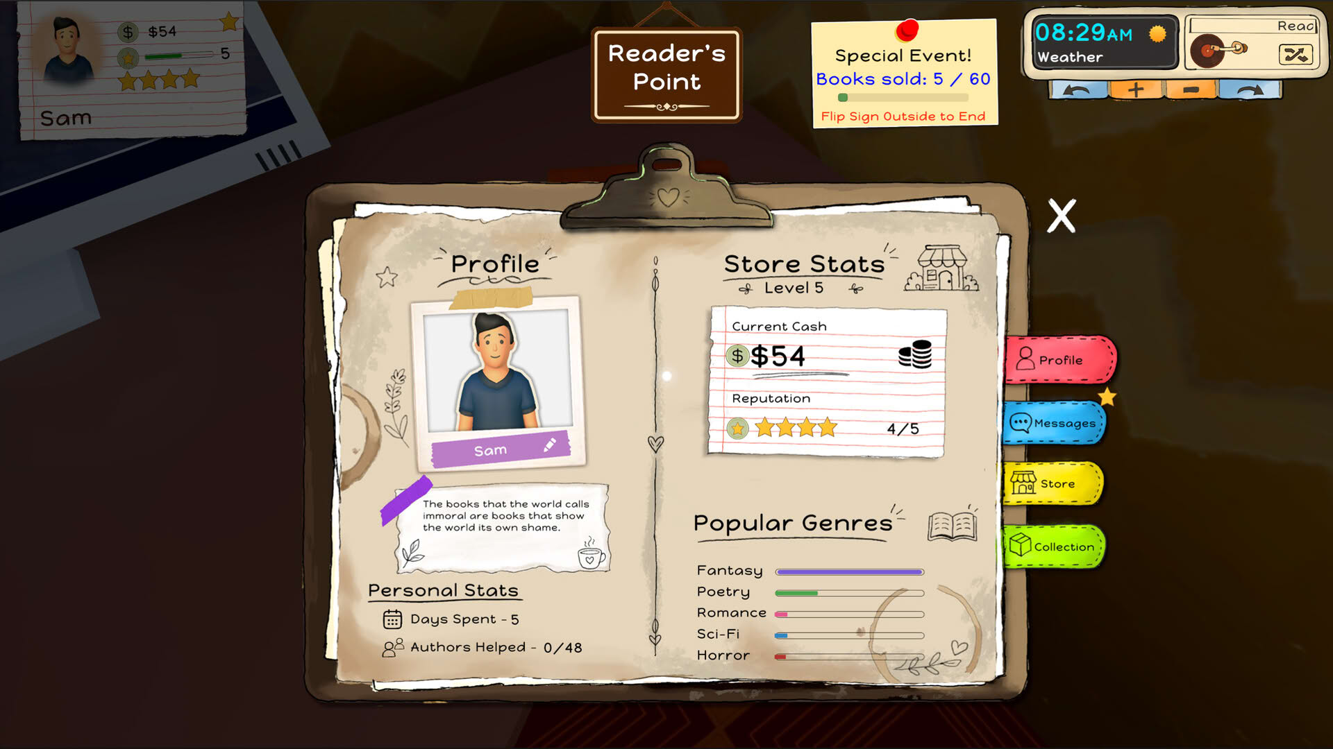 Screenshot for My Bookshop Dreams