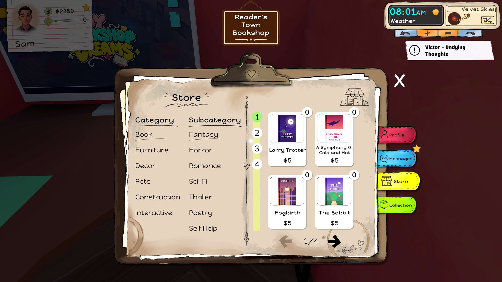Screenshot for My Bookshop Dreams