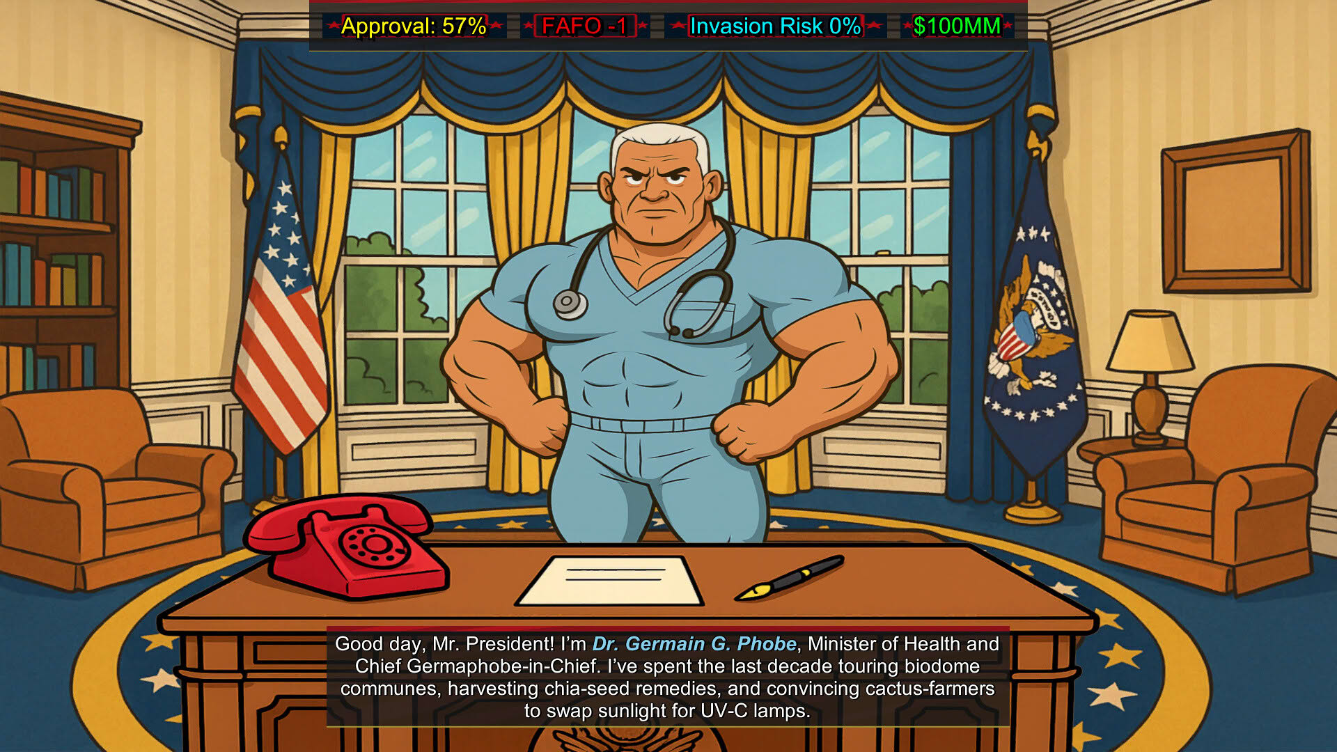 Screenshot for FAFO Executive Order Simulator