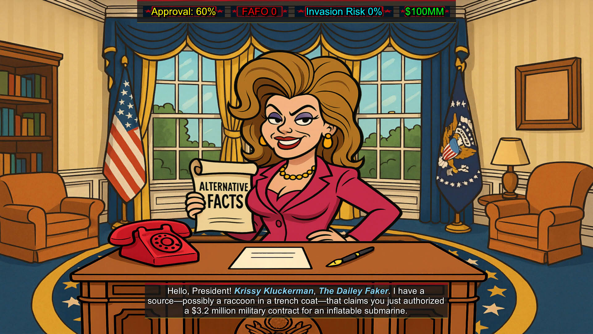 Screenshot for FAFO Executive Order Simulator