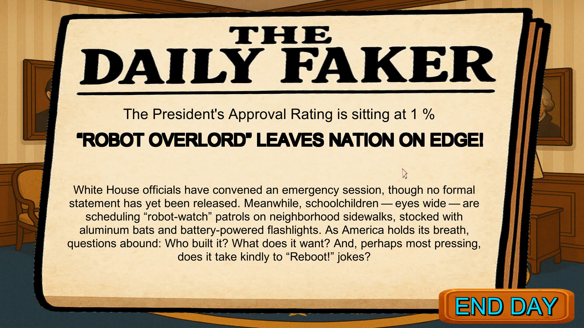 Screenshot for FAFO Executive Order Simulator
