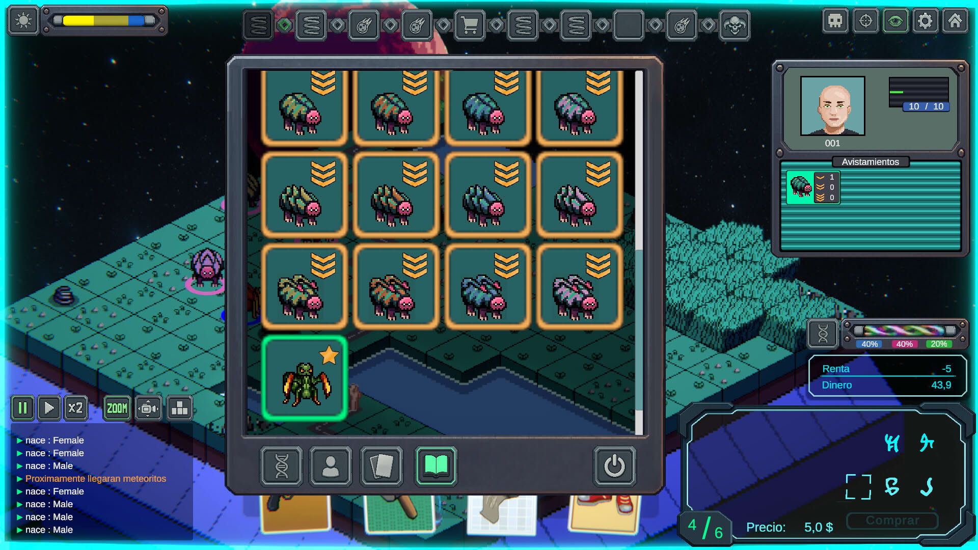 Screenshot for Space Evolver