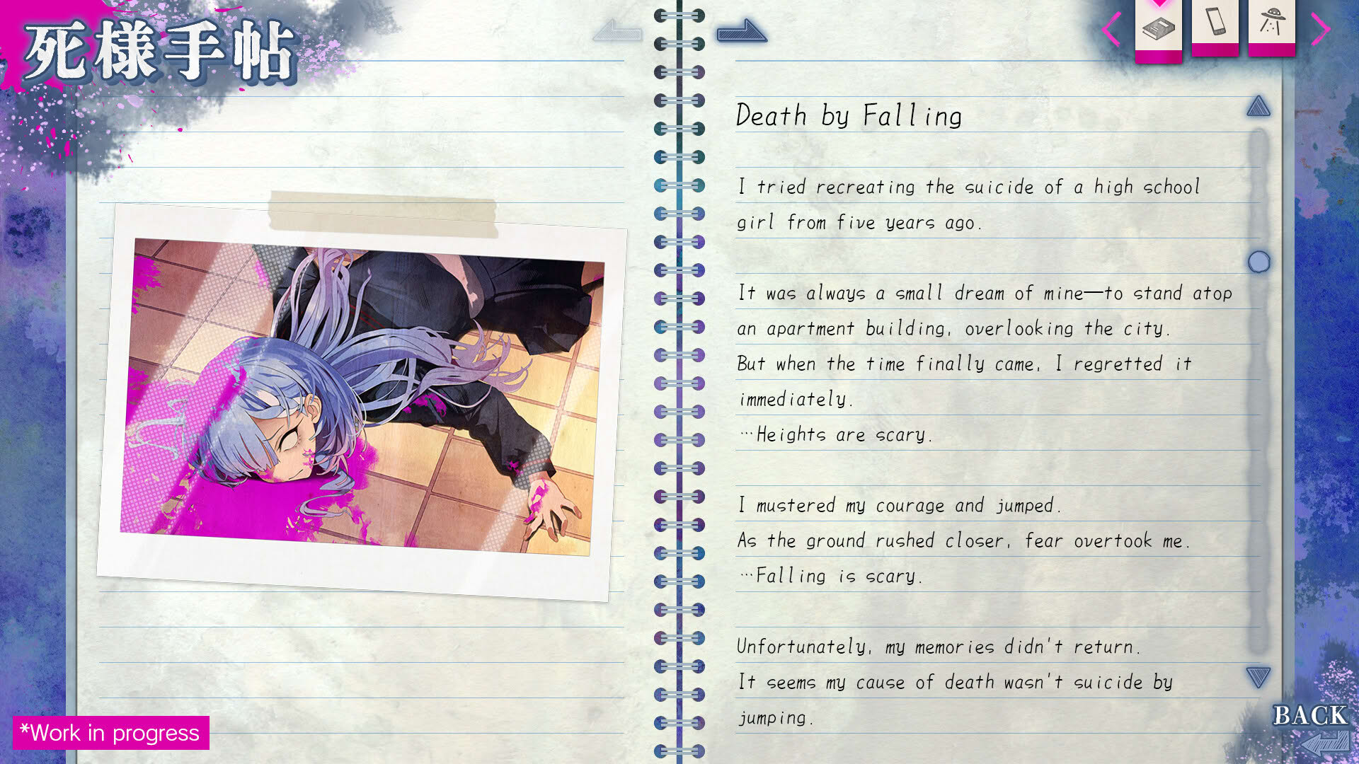 Screenshot for Kugayama Shiori's Death Diary