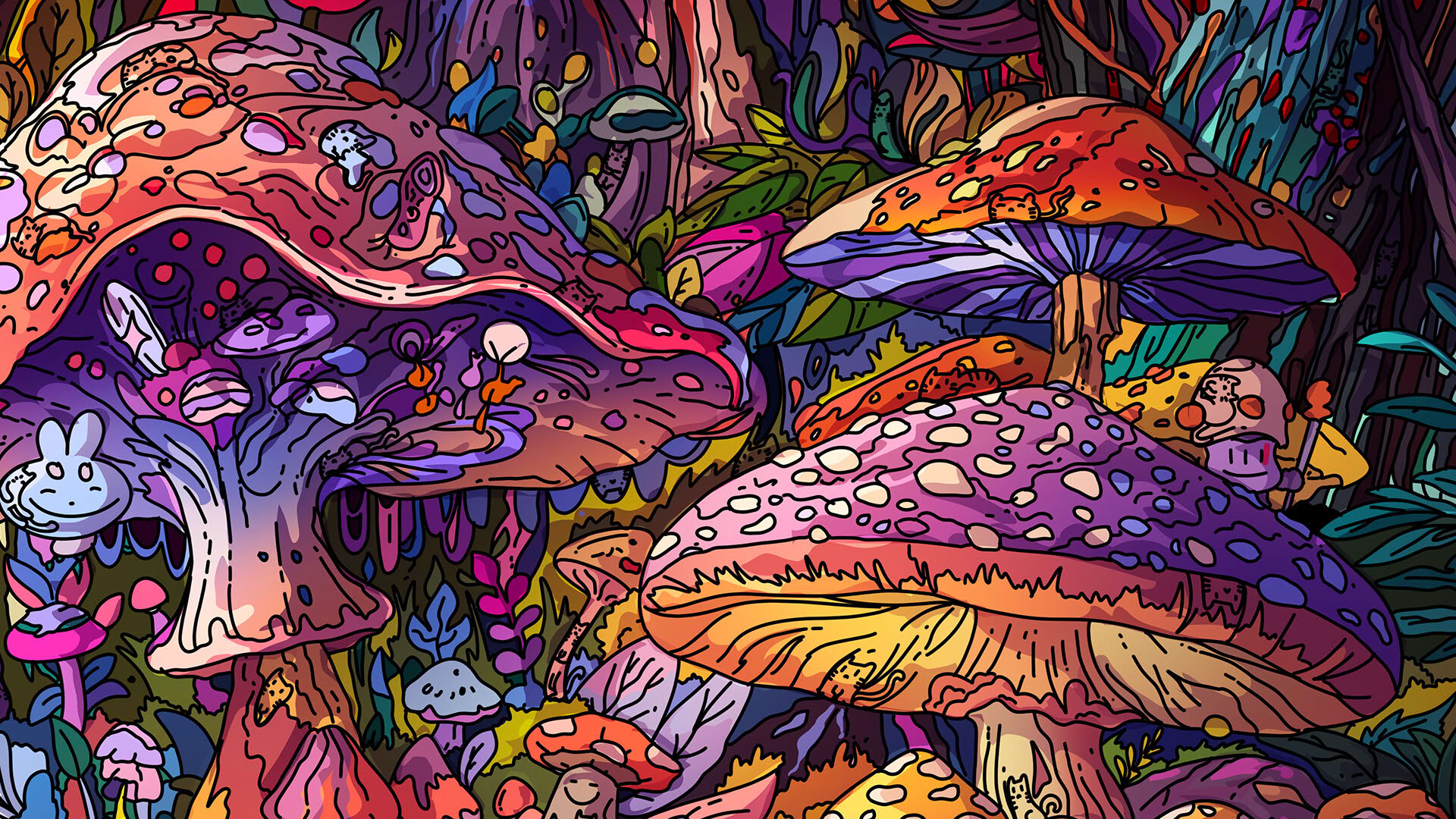 Screenshot for 100 Mushroom Cats