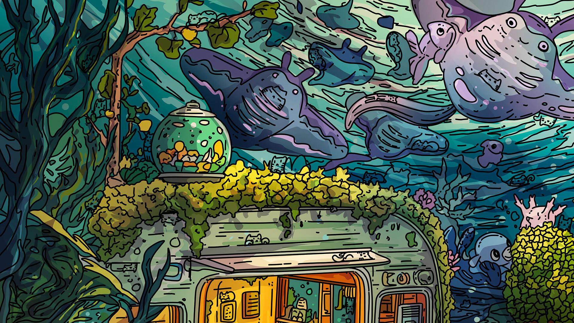 Screenshot for 100 Undersea Cats