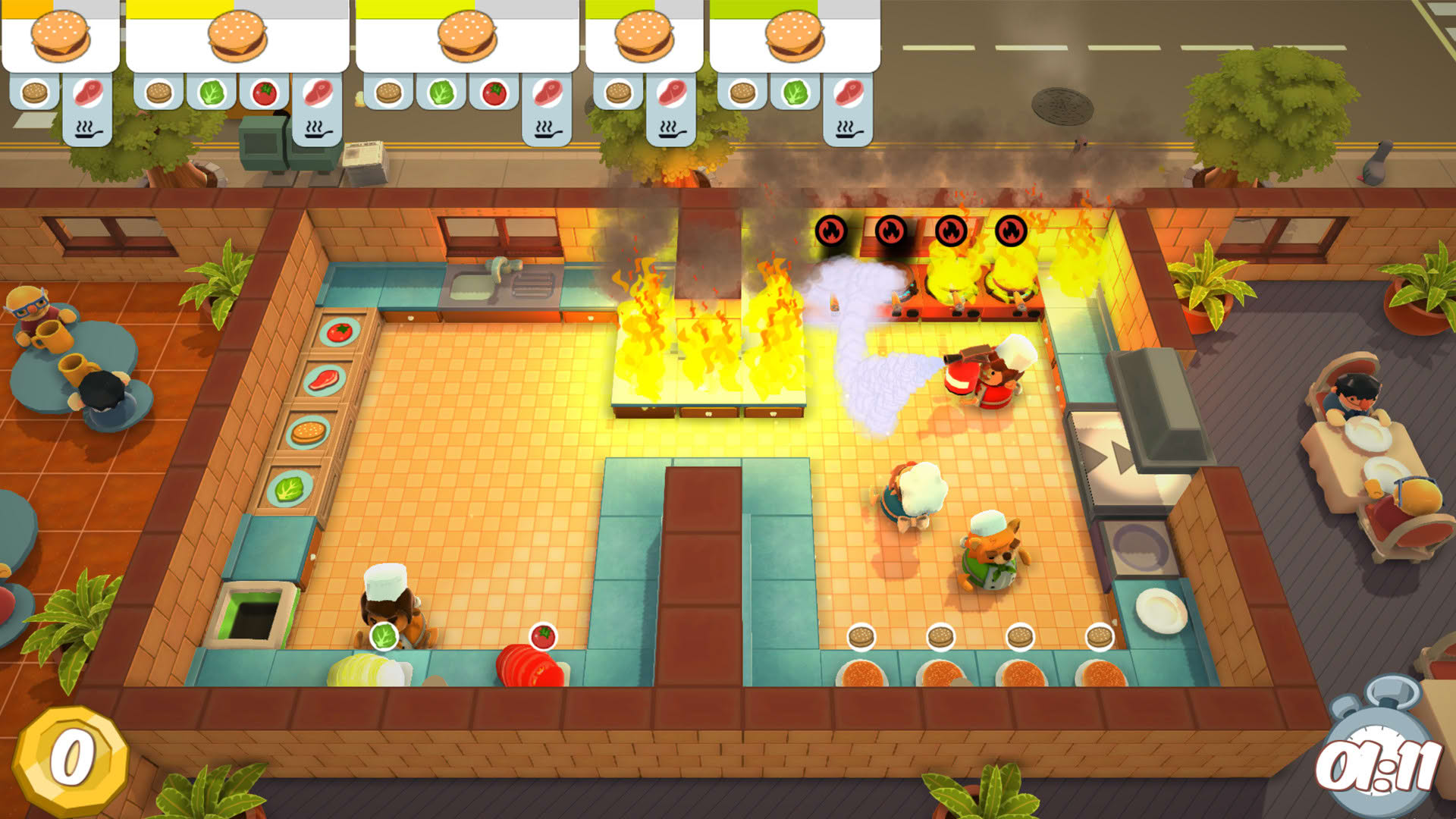 Screenshot for Overcooked!