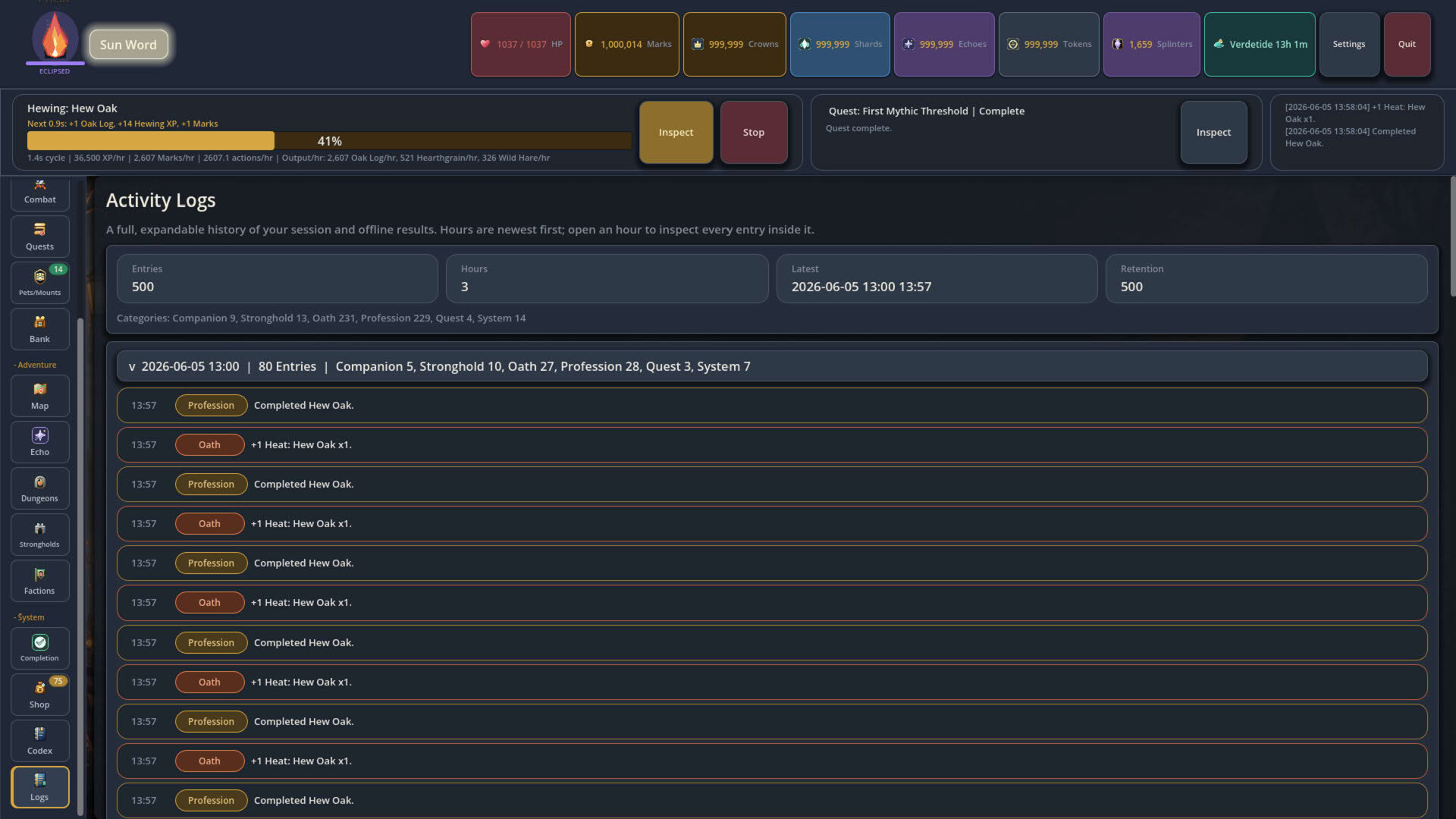 Screenshot for Astaryn: RPG Idler