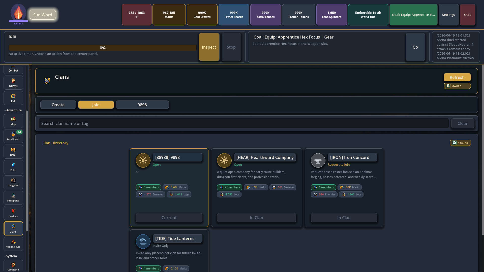 Screenshot for Astaryn: RPG Idler