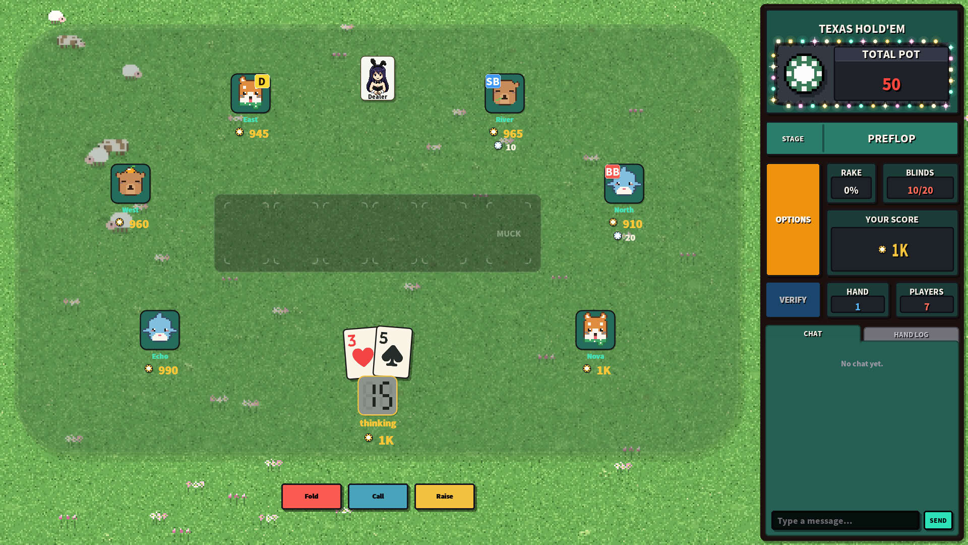Screenshot for Pixel Texas Hold'em