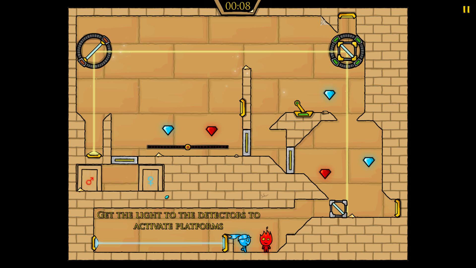Screenshot for Fireboy & Watergirl 2: The Light Temple