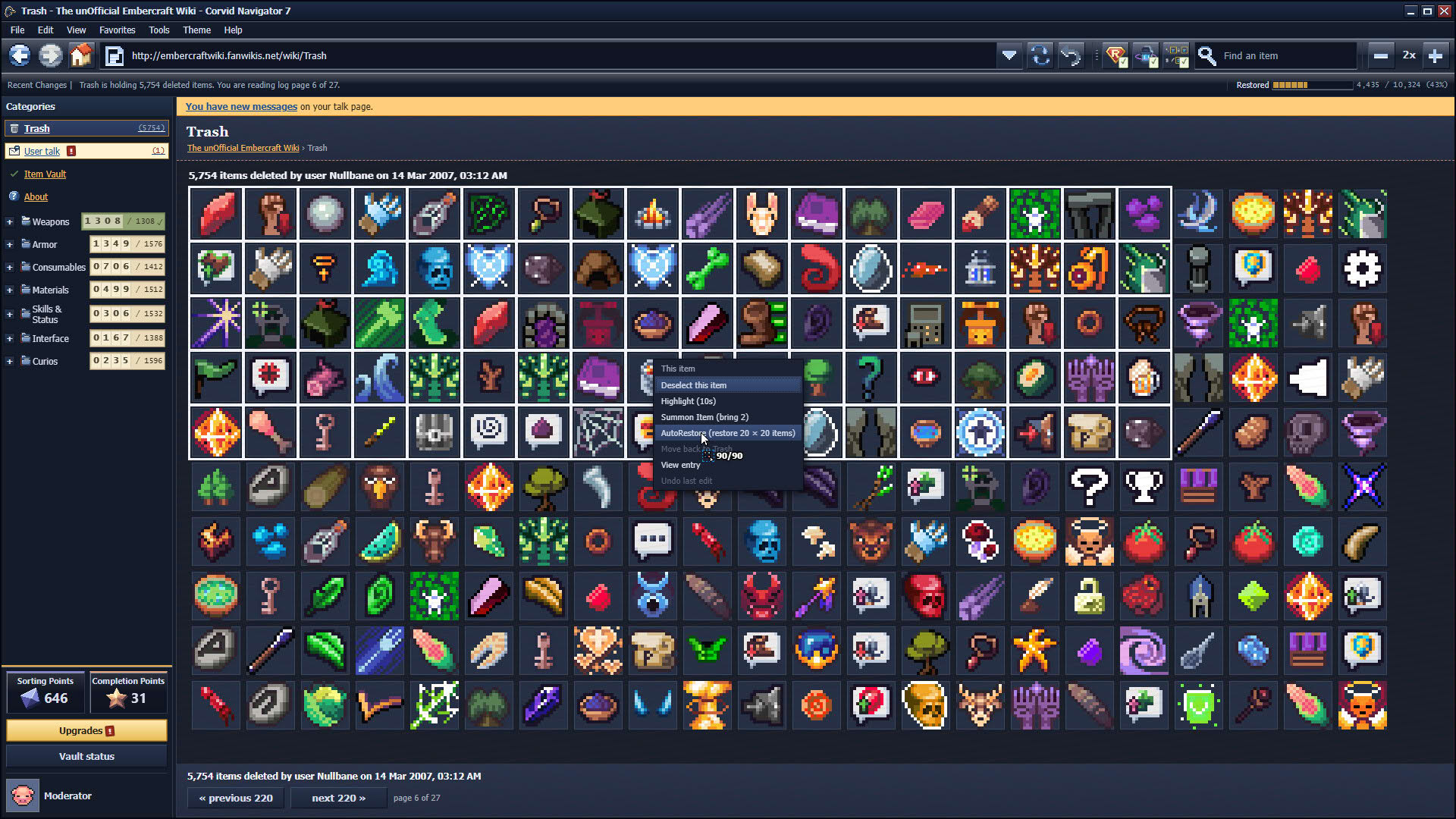 Screenshot for Deleted Wiki: Clean Up the Lost Files