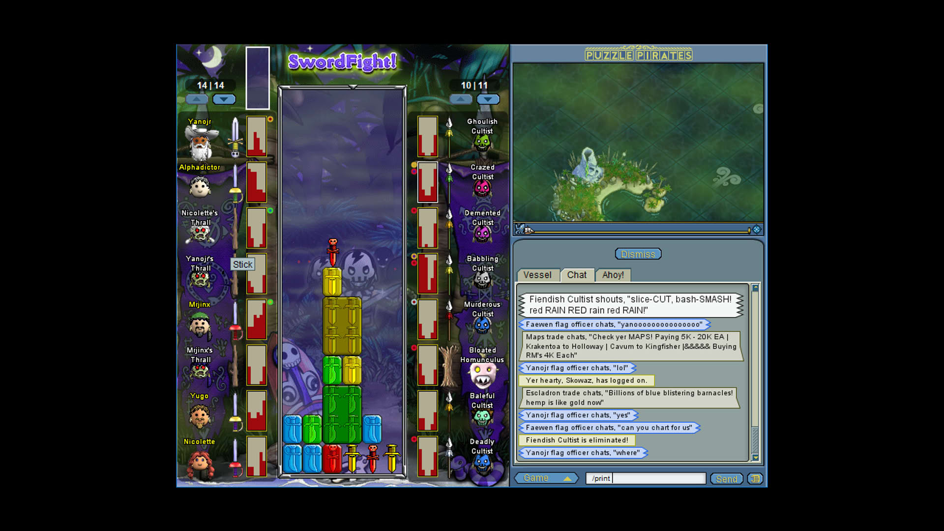 Screenshot for Puzzle Pirates: Dark Seas