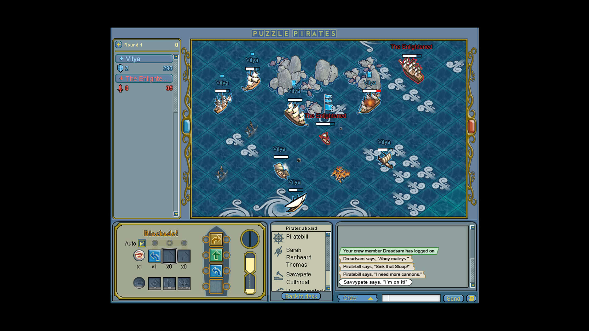 Screenshot for Puzzle Pirates: Dark Seas