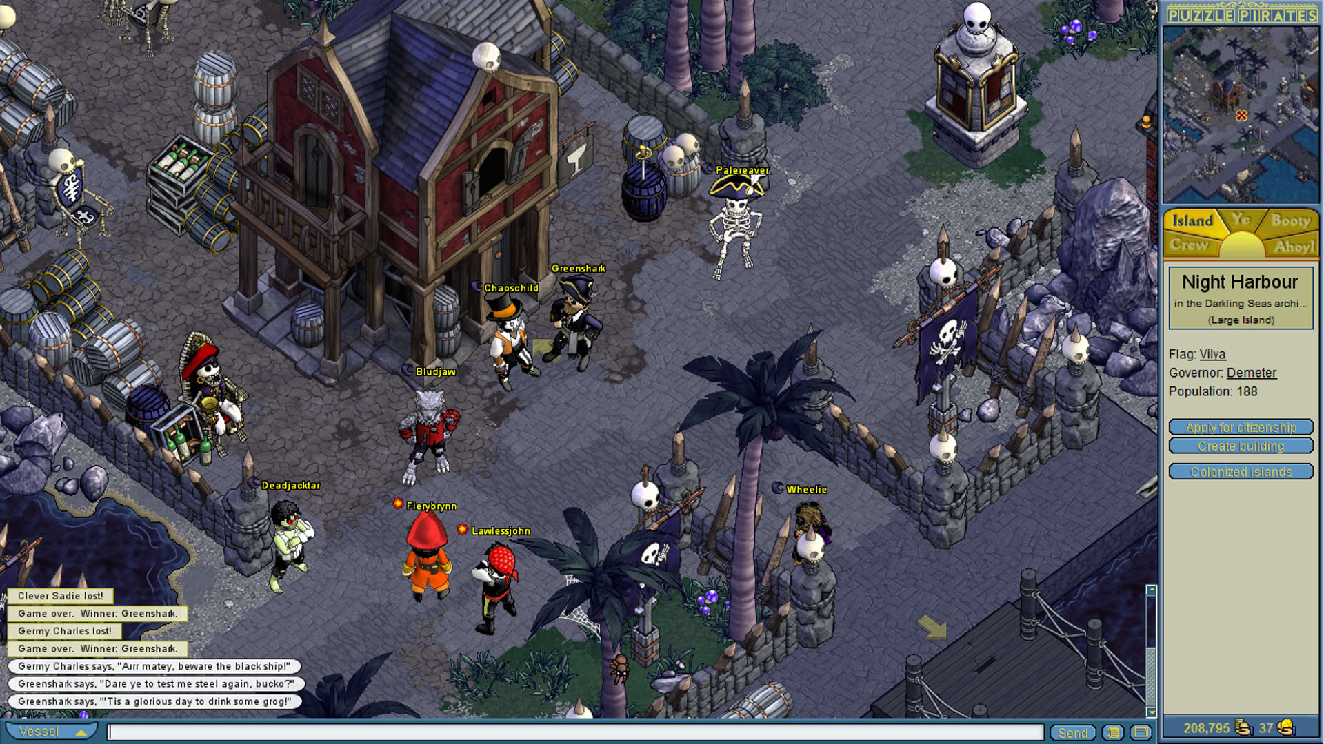 Screenshot for Puzzle Pirates: Dark Seas