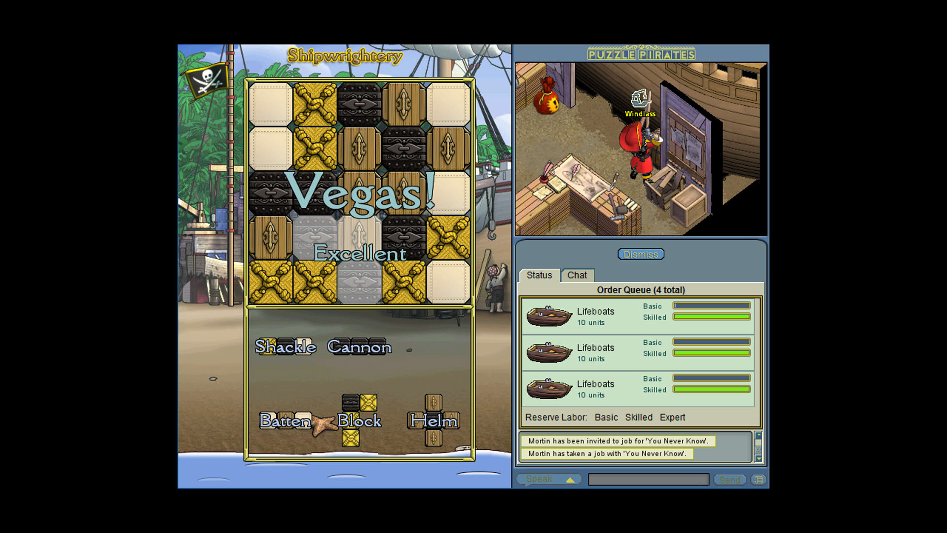 Screenshot for Puzzle Pirates: Dark Seas