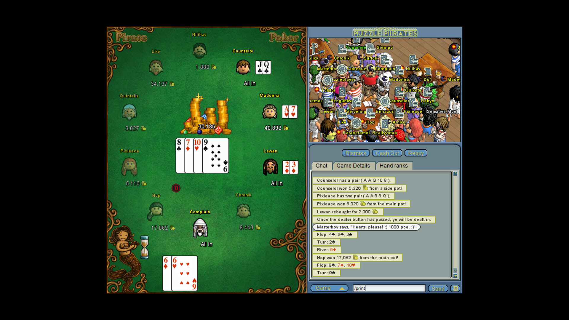 Screenshot for Puzzle Pirates: Dark Seas