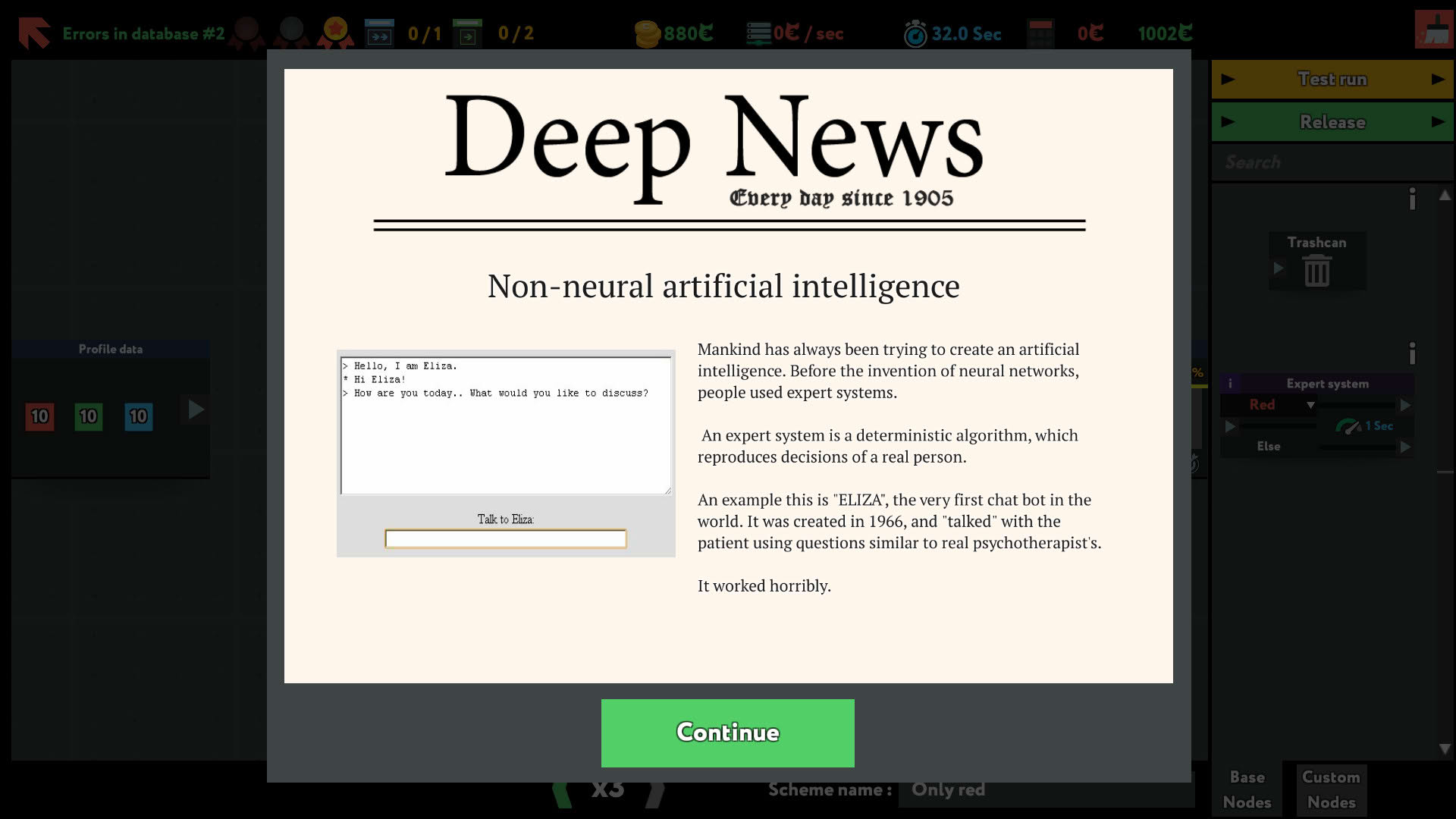 Screenshot for while True: learn()