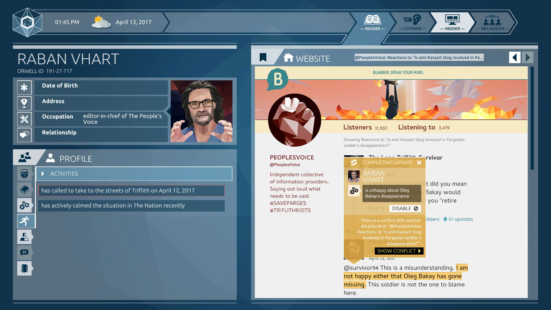 Screenshot for Orwell: Ignorance is Strength