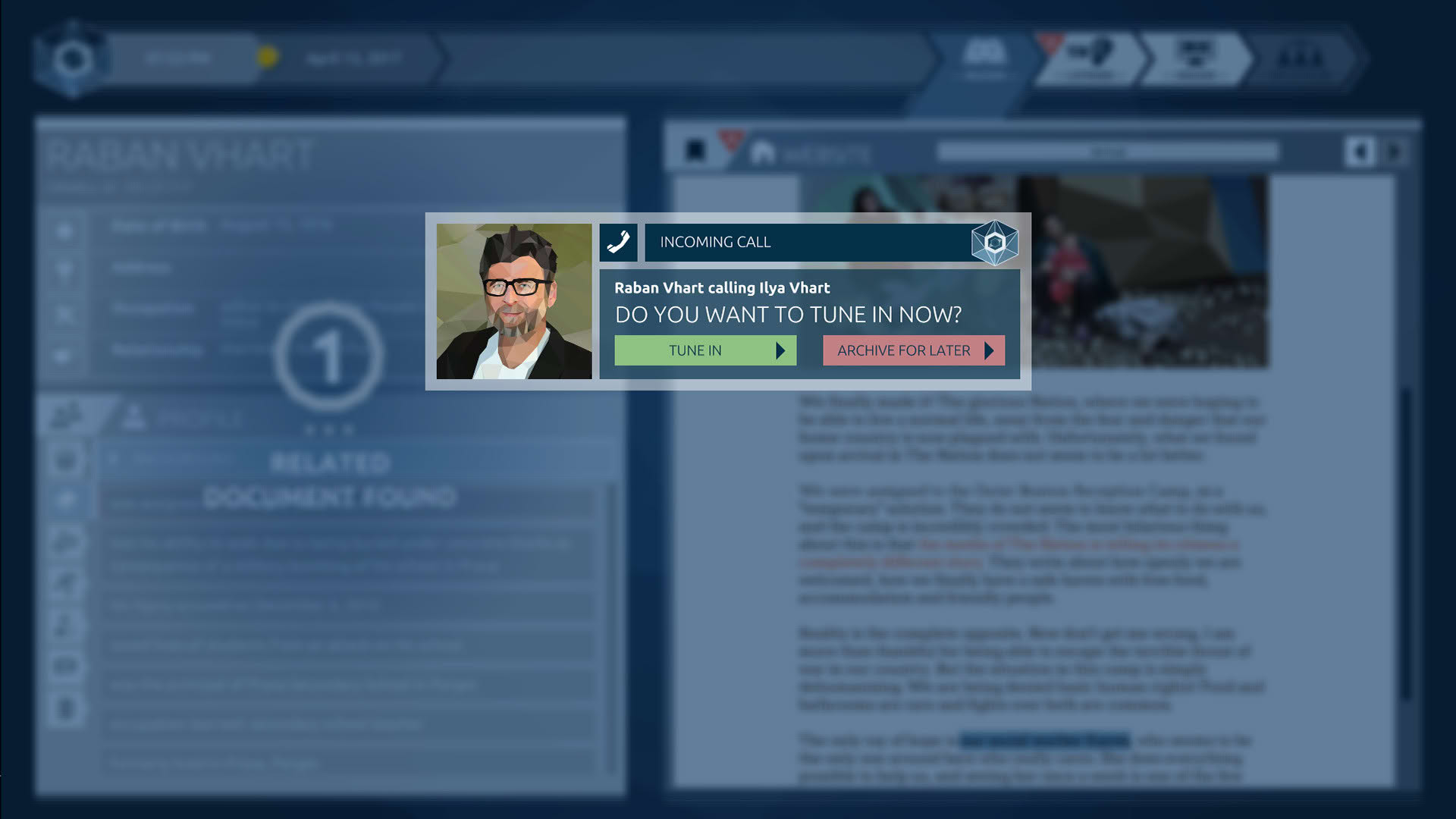 Screenshot for Orwell: Ignorance is Strength
