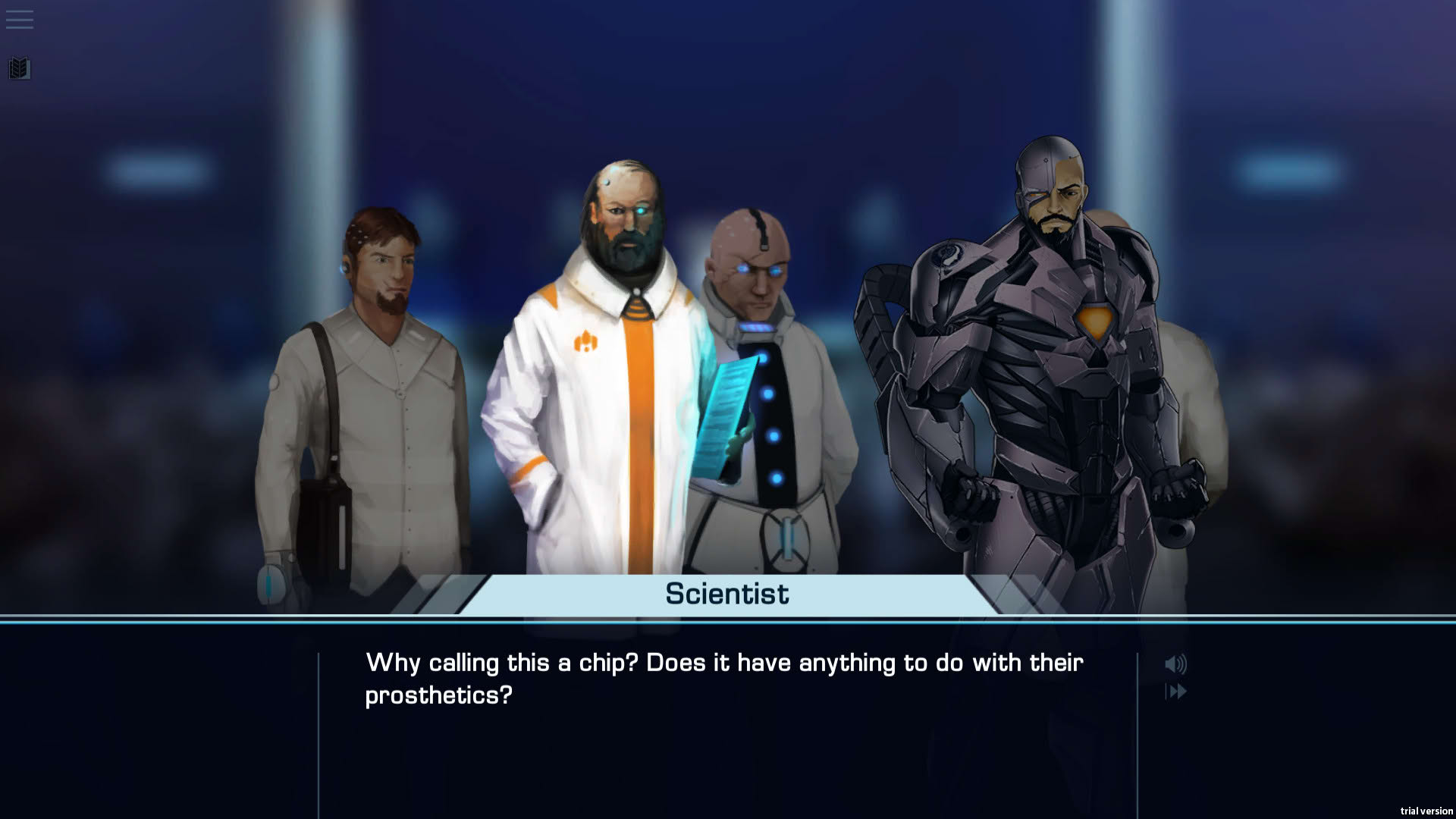 Screenshot for S.A.I.A awaknening: a Robothorium visual novel
