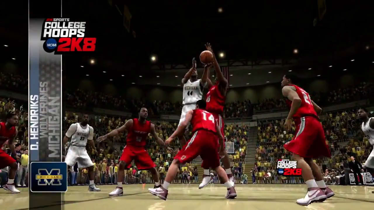 NCAA College Hoops 2k8 PS3 720p 60fps Gameplay Video No Commentary
