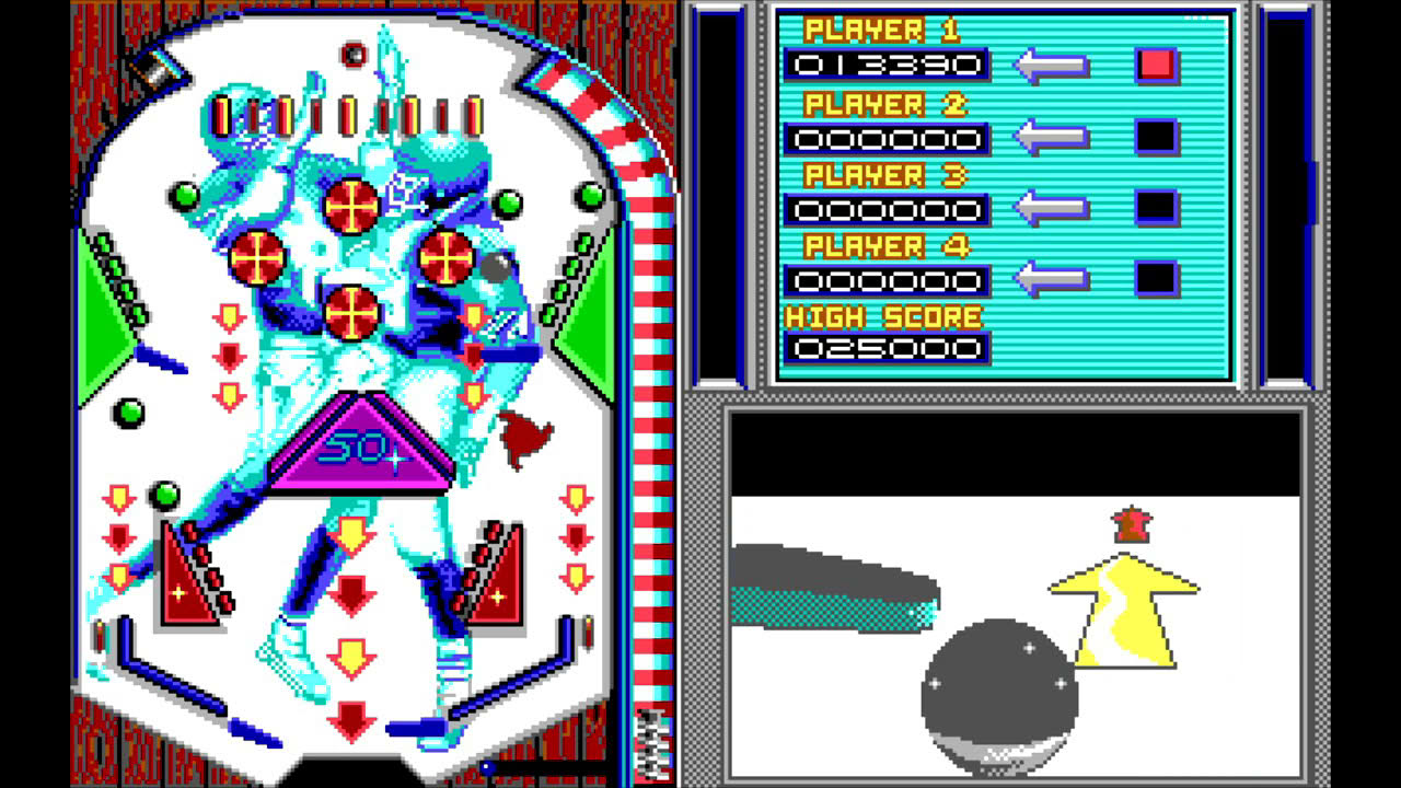 1st Person Pinball (MS-DOS, 1989) - gameplay
