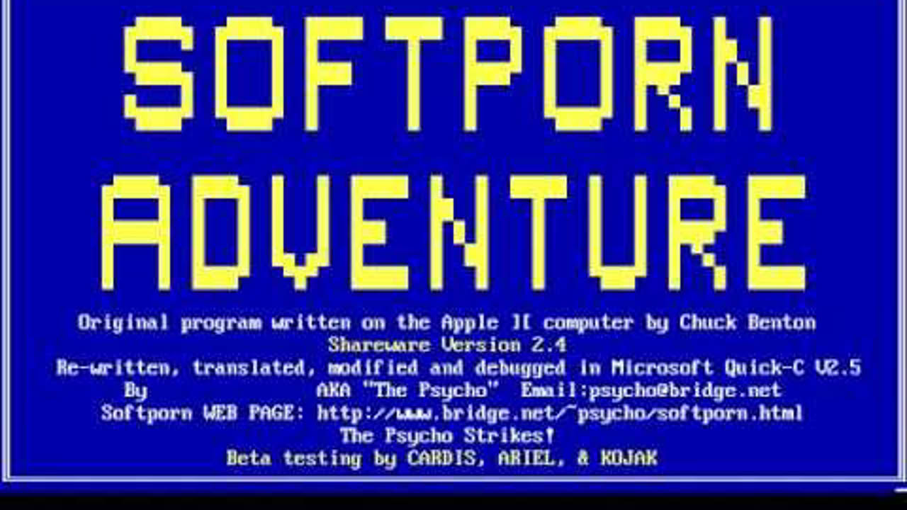 DOS Game: Softporn Adventure