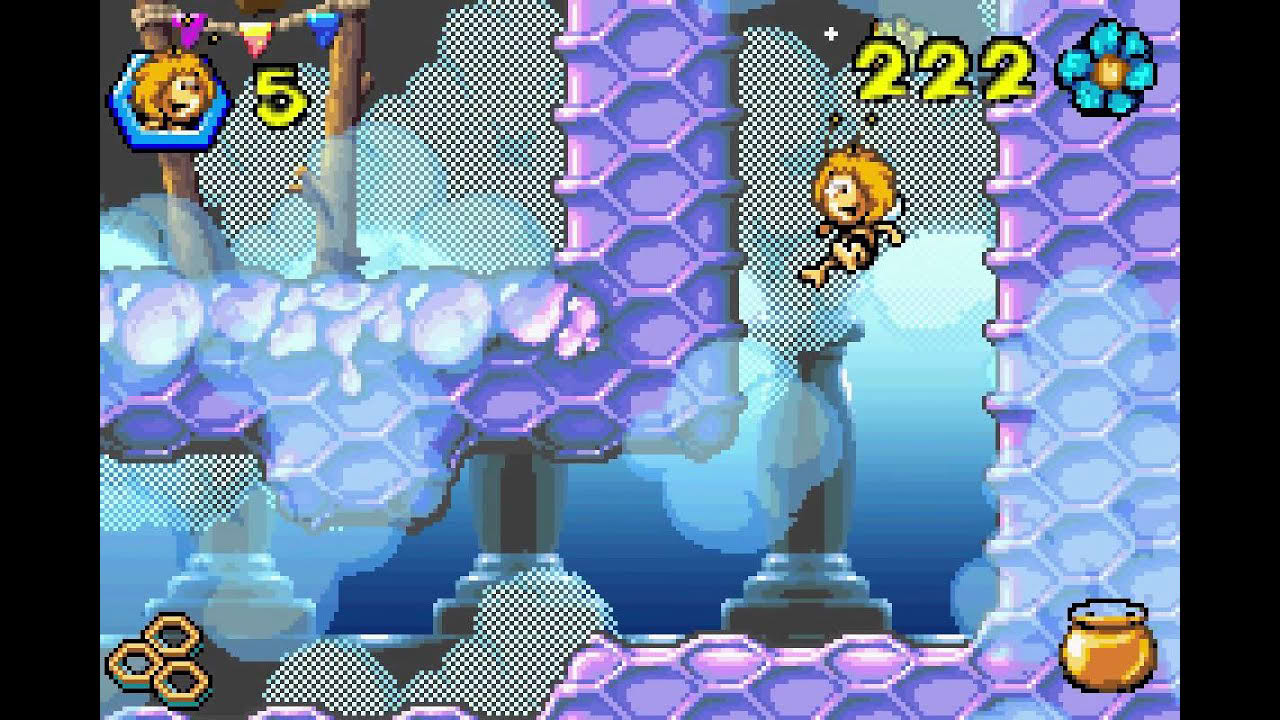 Maya The Bee: Sweet Gold (GBA) World 1 (Hard Mode)