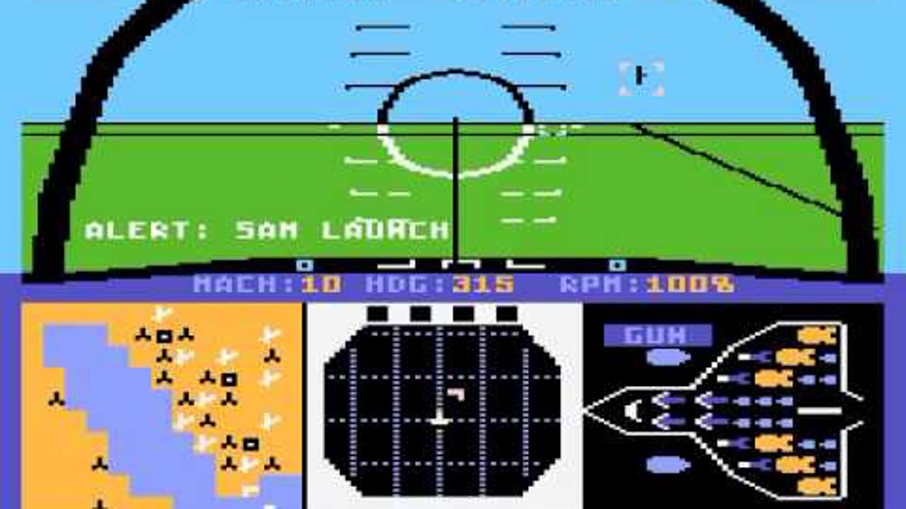Atari 800 Game: F-15 Strike Eagle (1984 Microprose)